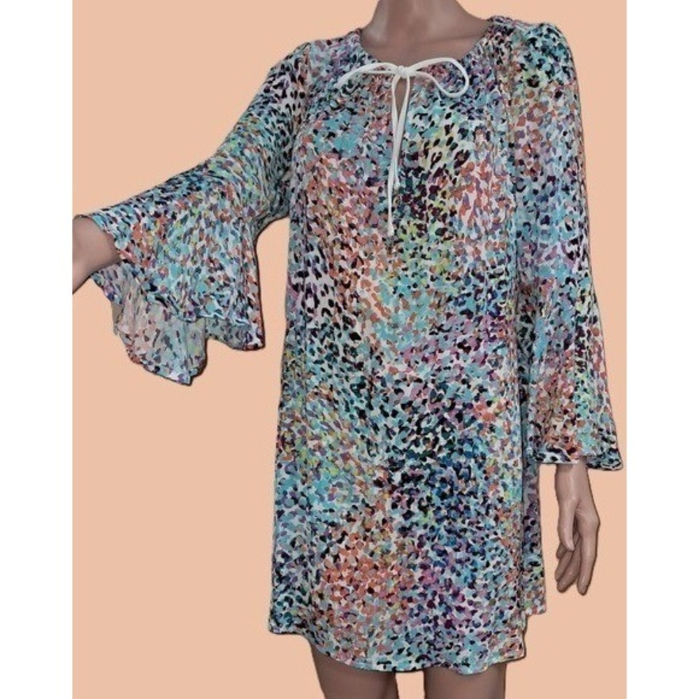 Anne Cole Cover Up Multicolor Size XS Bell Sleeves Draw String